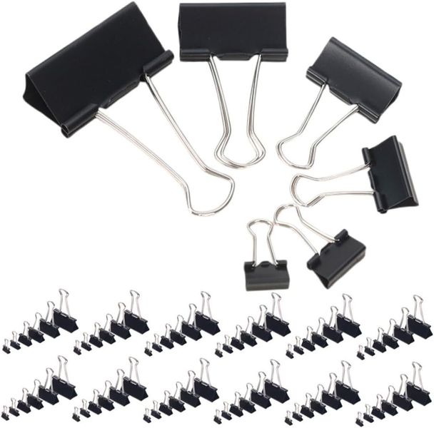 Metal Binder Clips 120 Pieces Heavy Duty Paper Clips for Office and Home