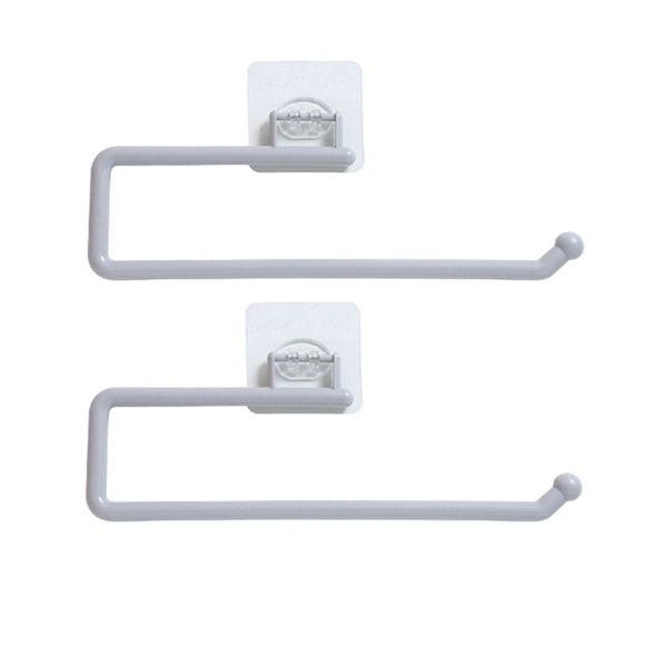 Pack of 2 Kitchen Punchless Paper Towel Rack Cling Wrap Rack 29CM - Grey