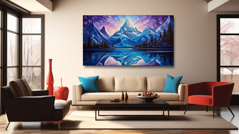 Canvas Wall Art -Mystical Mountains Abstract - HD0270