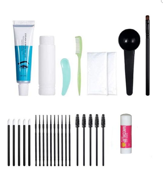 Eyelash &amp; Eyebrow Tint Dye Kit with Lip Balm-Black