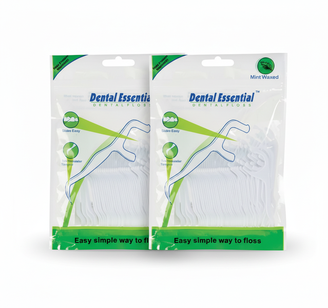 Tooth Dental Floss Picks - 50 Piece for Effective Oral Hygiene - 2 Pack
