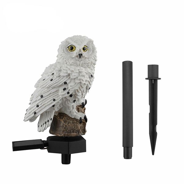 Outdoor Waterproof Solar Light, Garden Light, Garden Decoration – White Owl