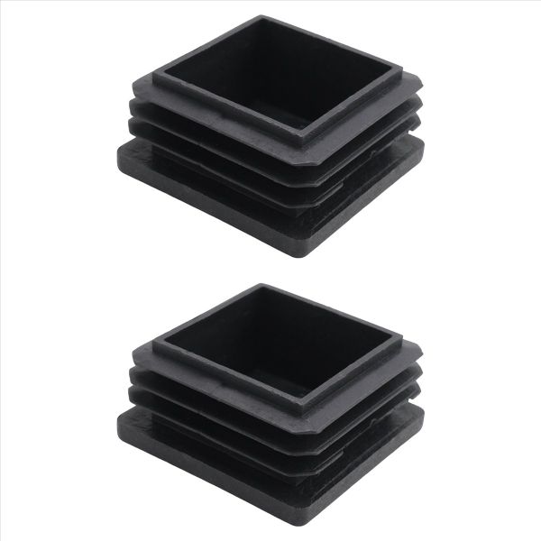 40 Pieces Plastic Square Blanking End Cap Tubing Tube Inserts 38mm x 38mm