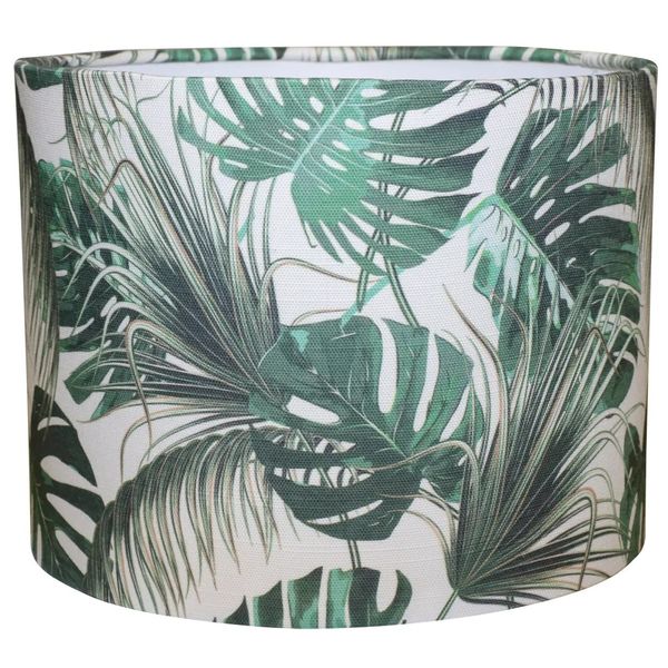 Tropical Leaves Drum Lamp Shade 23cm