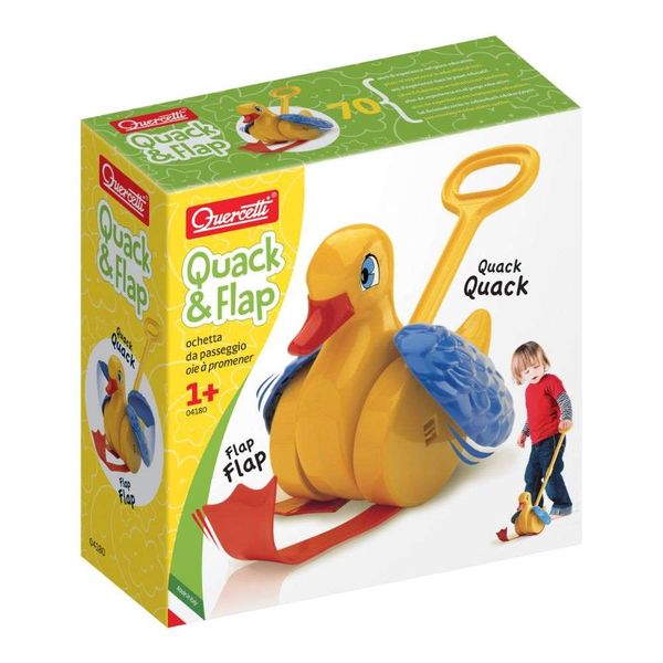 Quercetti Quack &amp; Flap Push Duck