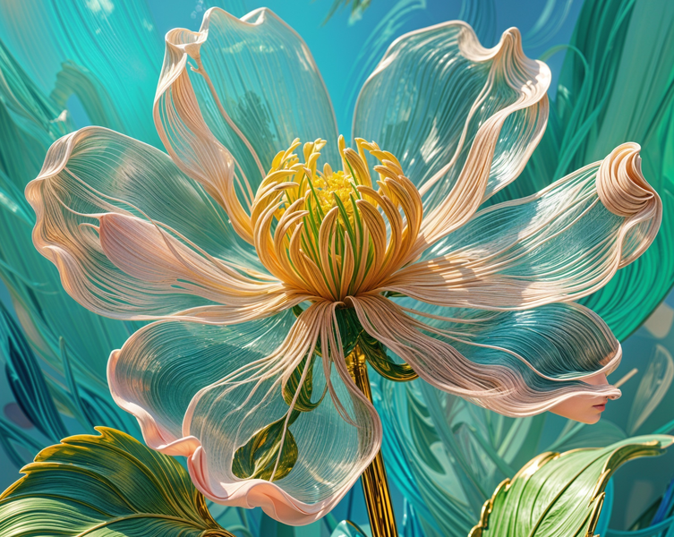 Modern Canvas Wall Art Home Decor - Elegant Flower