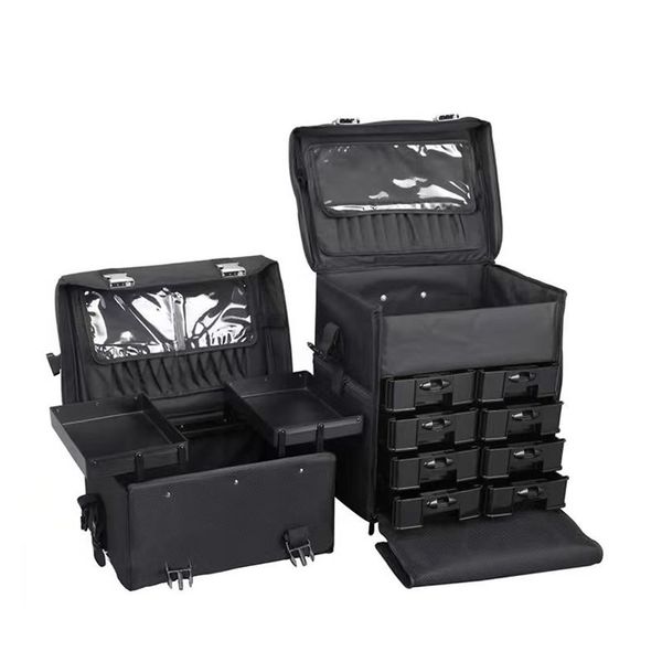2-in-1 Oxford Cloth Portable Four-Wheel Makeup Suitcase