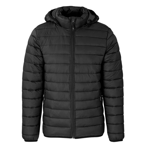 Black Men's Gs Hooded Winter Jacket