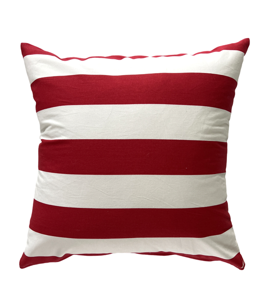 Zena red striped scatter cushion