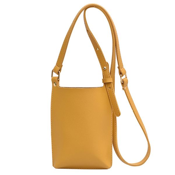 Women's Leather Single-shoulder Handbag in Yellow, Universal and Convenient