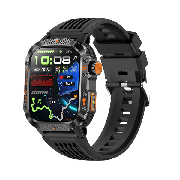 GPS Position Smart Watch Flashlight Compass IP68 Waterproof 2.01 Display