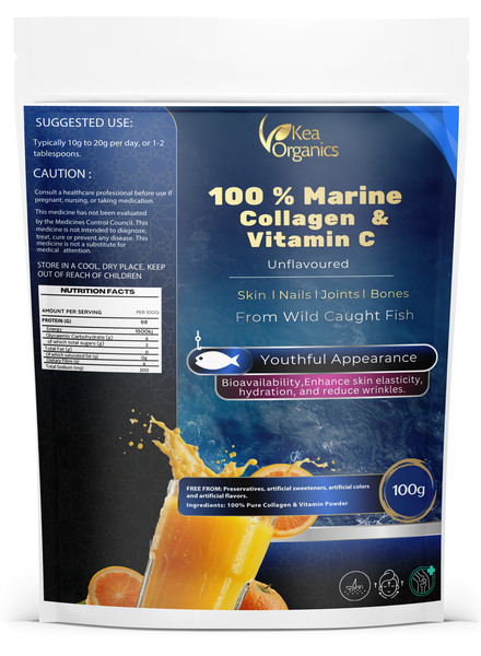 Kea Organics - 100% marine collagen powder with vitamin C - 100g