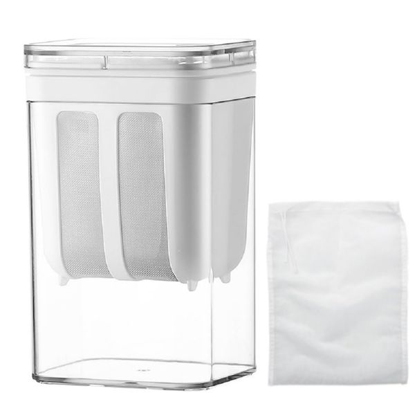 1.8L Greek Yogurt Strainer- BPA-Free Yogurt Maker with Fine Mesh Bag &amp;Lid