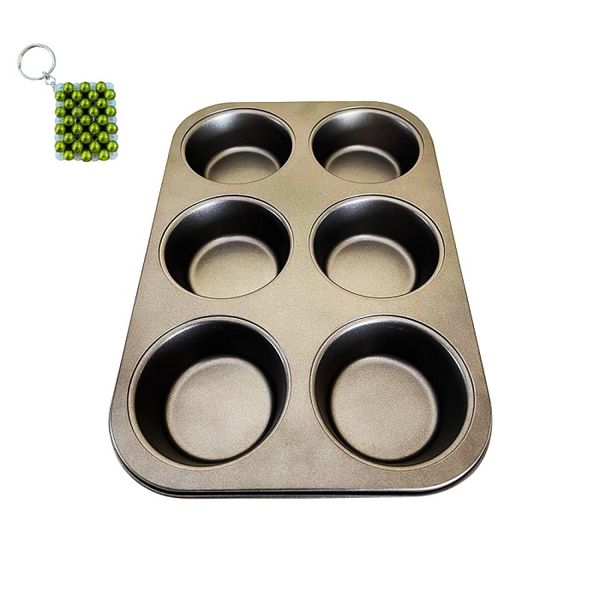 Black Muffin Baking Pan Non-Stick - 6-Cup Cupcake Tray &amp; A Key Holder
