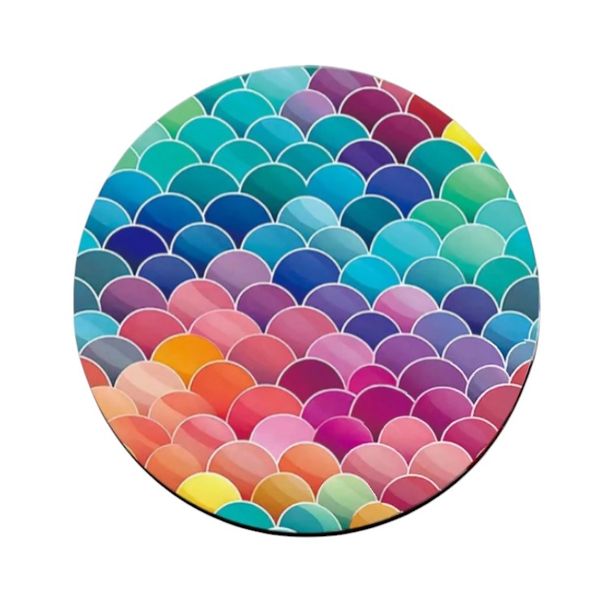 Magical Mermaid Tale Printed Mouse Pad With Anti-Slip Base - Multicolor