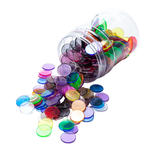 Greenbean - Translucent Round Counters - 16mm - 500 Pieces