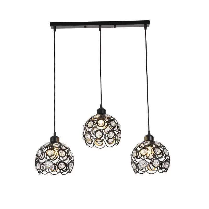 Elegant Nordic Style Pendant Light Metal Crystal Pendant - Disc 3 CoveR