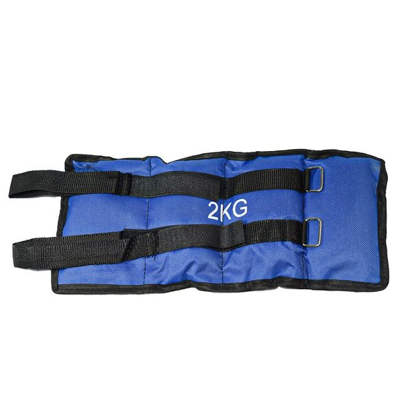 Adjustable Wrist/Ankle 2kg Sand Bag Weight Pair Straps With Padding