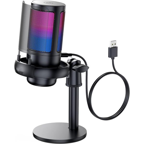 Gaming Microphone for PC, Compatible with PS4/5 &amp; Computer &amp; Laptop