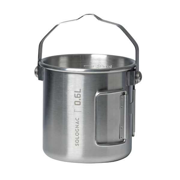 Solognac Mug 60 cL 0,6L Bushcraft Bivouac Stainless Steel