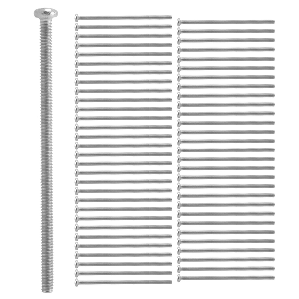 60 x Silver Tone M2 x 40mm 304 Stainless Steel Round Head Screws Bolt