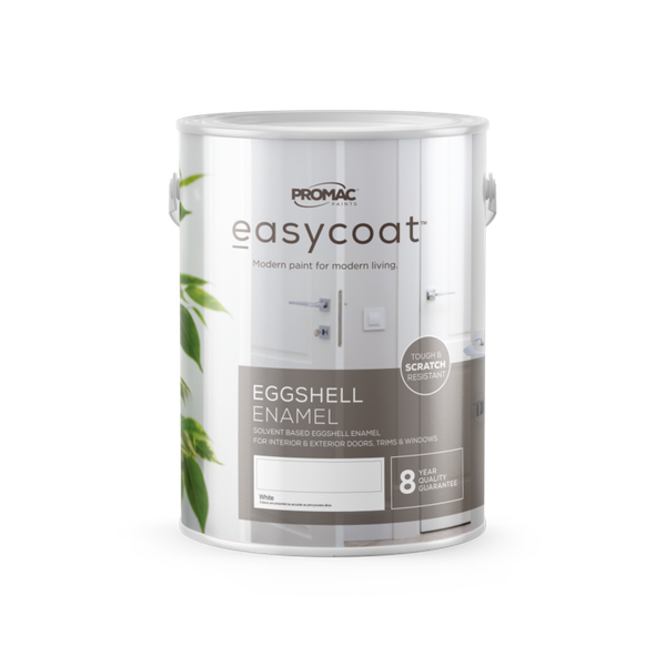Promac Paints - Easycoat Eggshell Interior &amp; Exterior Wall Paint 5L - White