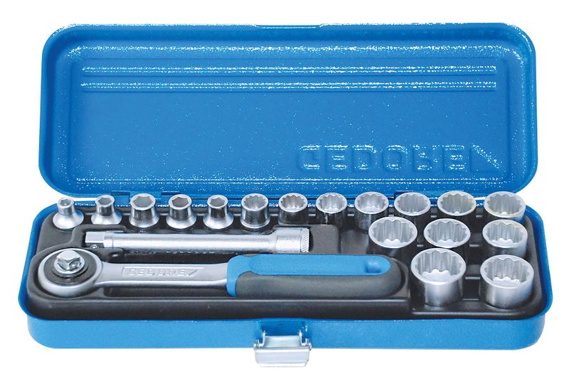 Gedore Socket Set Bi-Hexagon 3/8 drive