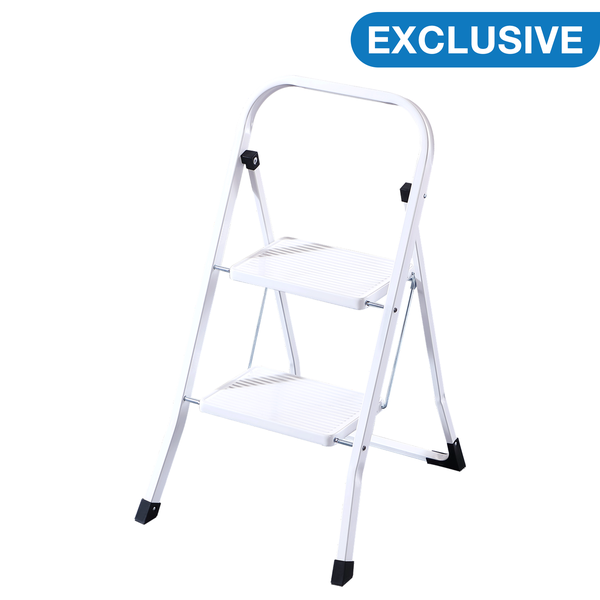 2 Step Household Ladder - White