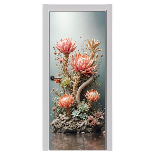 Echoes of Protea &amp; Succulents Door Decoupage