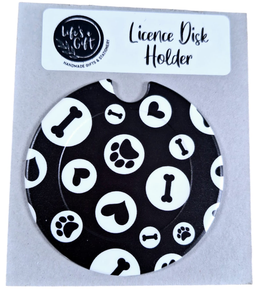 Black &amp; White Licence Disk Holder image