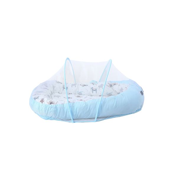 Baby Sleeping Bed with Mosquito Net - Blue