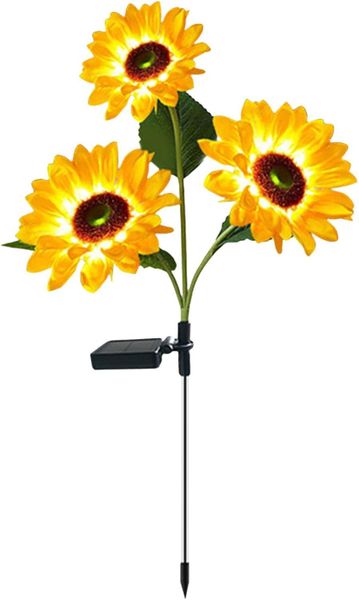 2 Pack Lawn Landscape Sunflower Outdoor Solar Lights