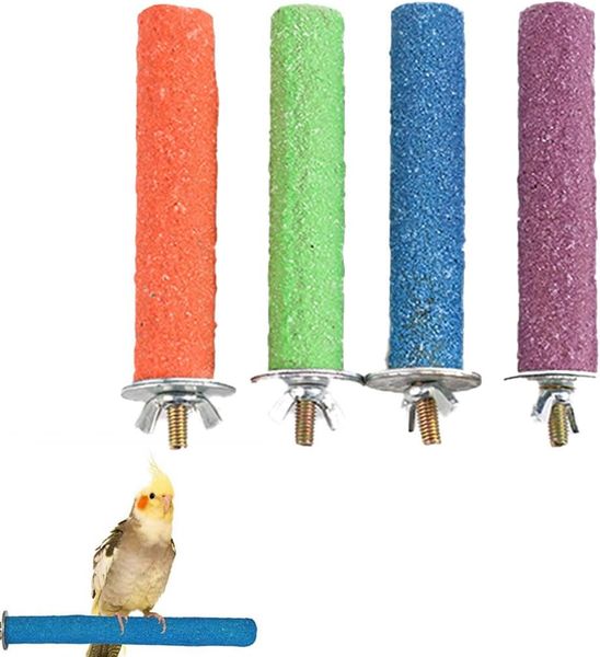 5 Pieces Parrot Perches Toy Bird Cage Perches Stand 15 cm