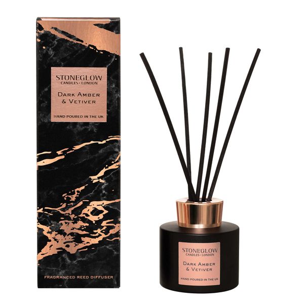 Dark Amber &amp; Vetivert Fragranced Reed Diffuser