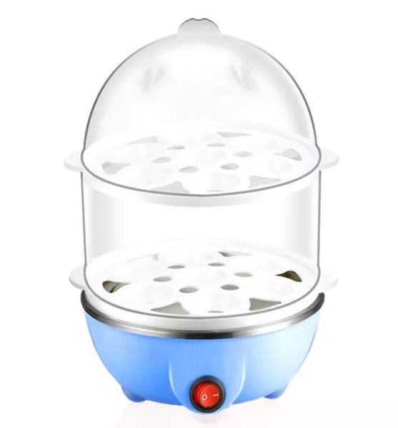 2 Tier Automatic 1 To 14 Egg Cooker Blue image