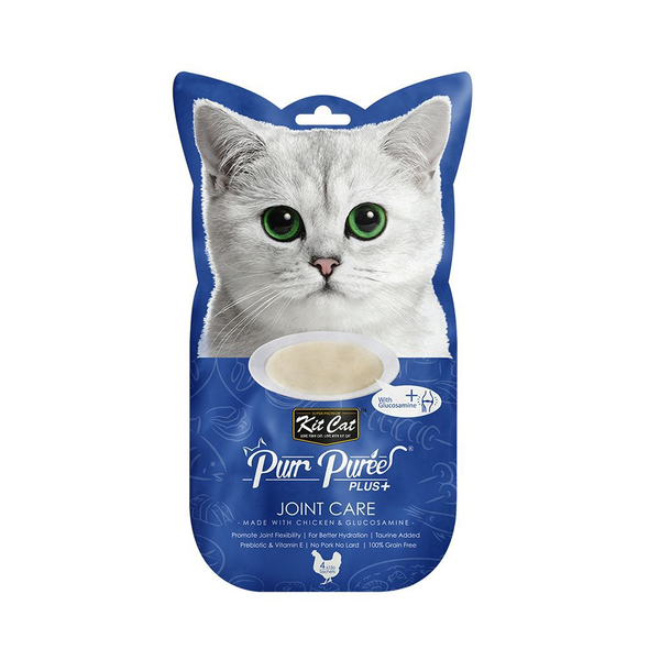 Kit Cat Purr Puree Plus+ Chicken &amp; Glucosamine (Joint Care) 4x15g