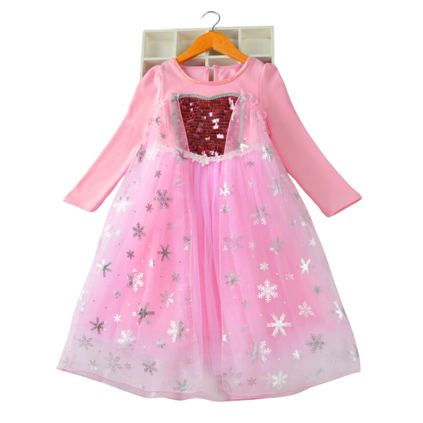 Light Pink Snowflake Princess Dress