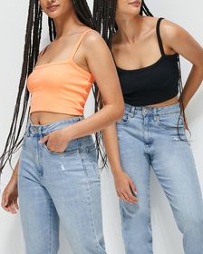 Women's Blake 2 Pack Bralette - Black/Cantelope Shop Today. Get it