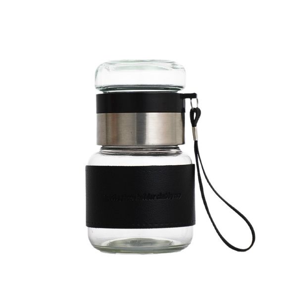 Tea Separation Chubby Cup - Portable Outdoor Glass Tumbler