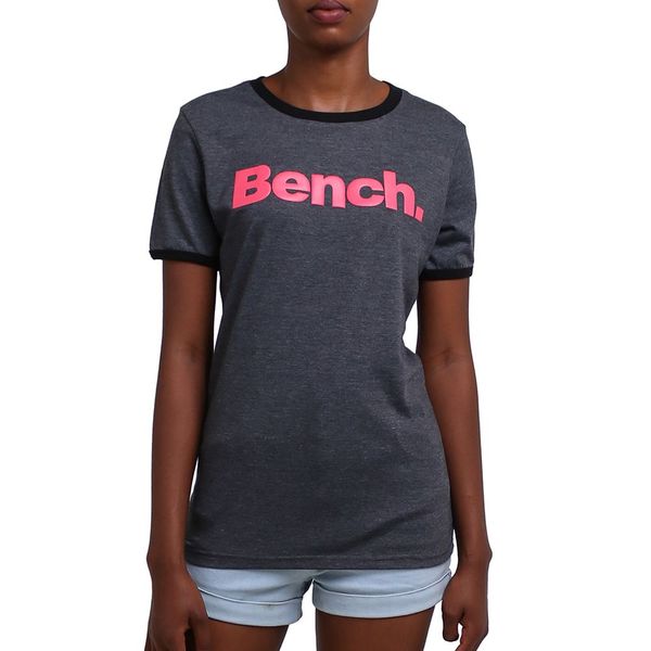 Bench-Womens-Eve Ss T-Shirt-Charcoal Marl