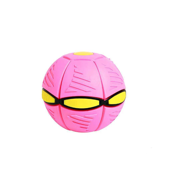 Kids' Frisbee Transforming Elastic Ball Toy - Macaron Pink 6-Light Version