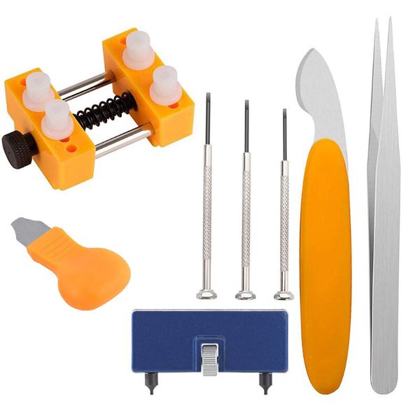 Professional Watch Back Case Remover Opener Watch Repair Tool Kit - 7 Piece