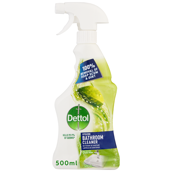 Dettol 500ml, Hygiene Bathroom Disinfectant Surface Spray, Spring Fresh