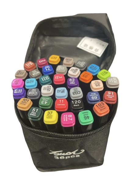 36 PCS Color Brush Pens Set Dual Tips Soft Fine Art Markers