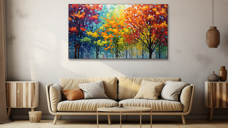 Canvas Wall Art - Colourful Canopy Abstract - HD0079