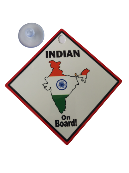 Indian On Board Car Back Window Display With Rubber Stick On