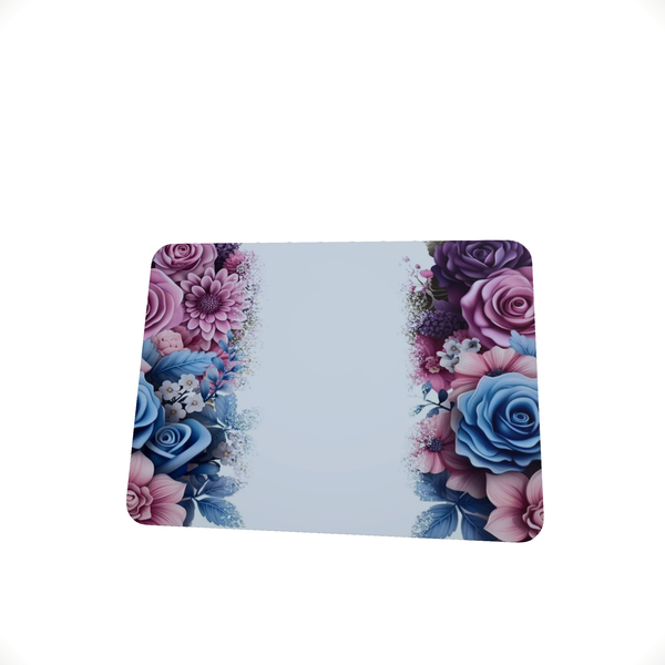 Pink - Blue Roses - Mouse Pad