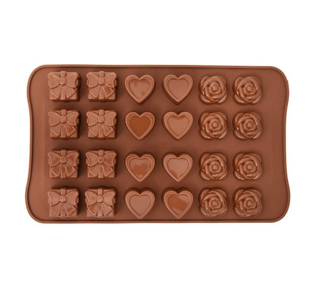 Variety Silicone Mold - Gift, Heart and Rose