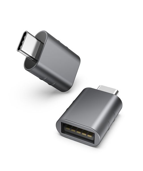 USB C to USB Adapter(2 Pack),USB-C Male to USB3.0 Female Adapter,Space Grey