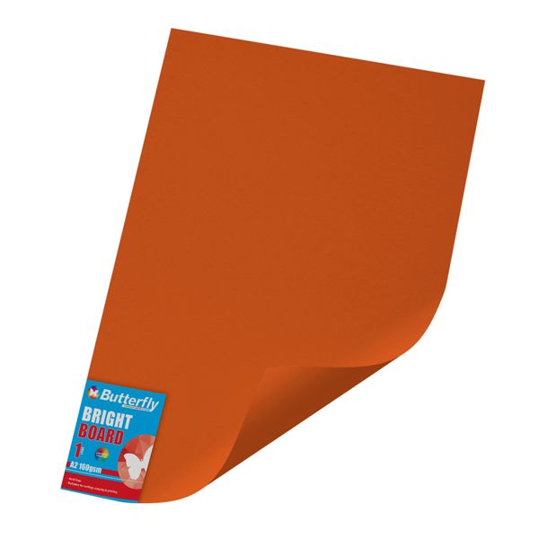 Butterfly Board - A2 160gsm Bright Singles - Wrapped (Orange)